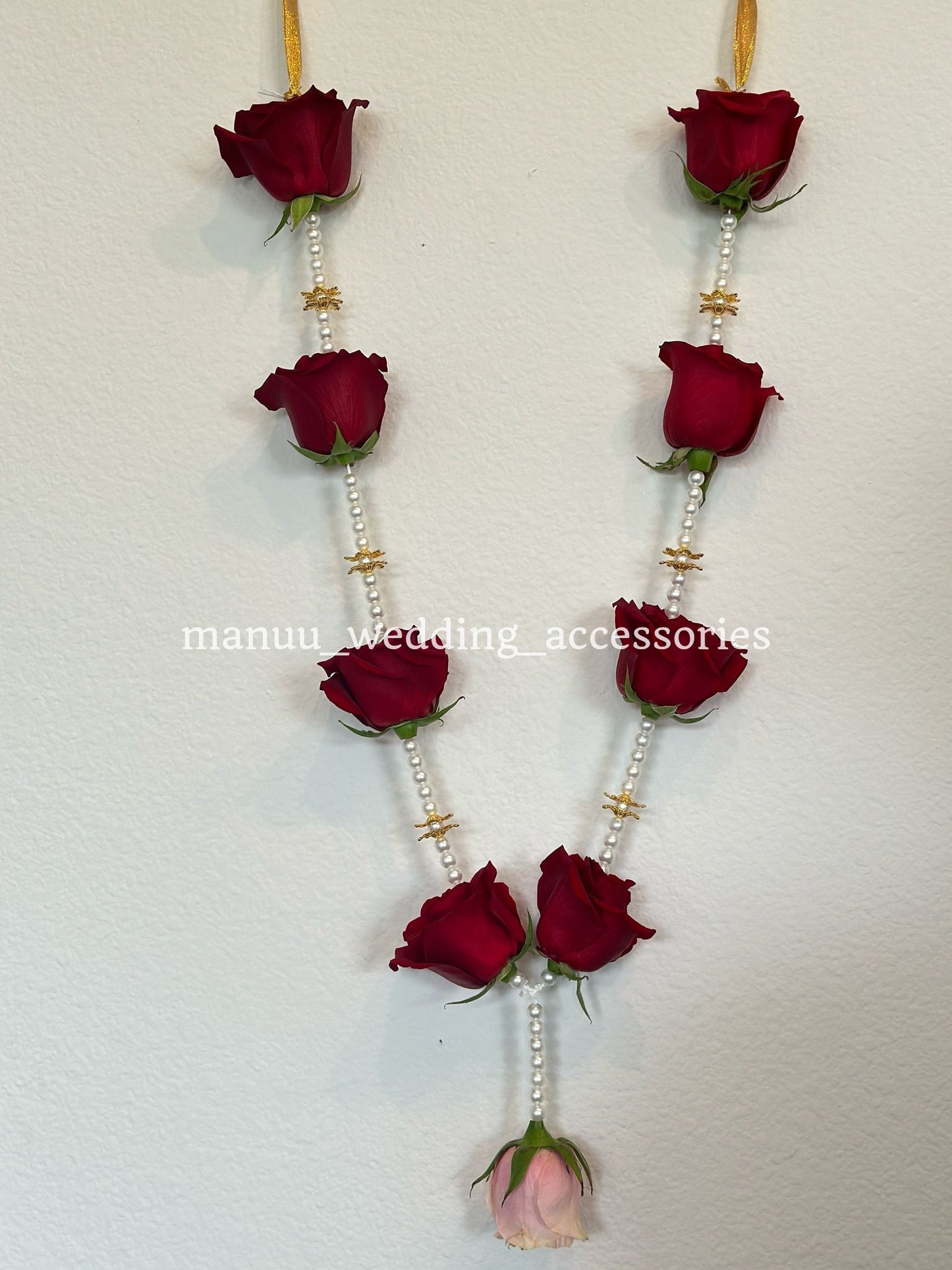 Fresh Flower Garlands – Rose and beats - Customization Available