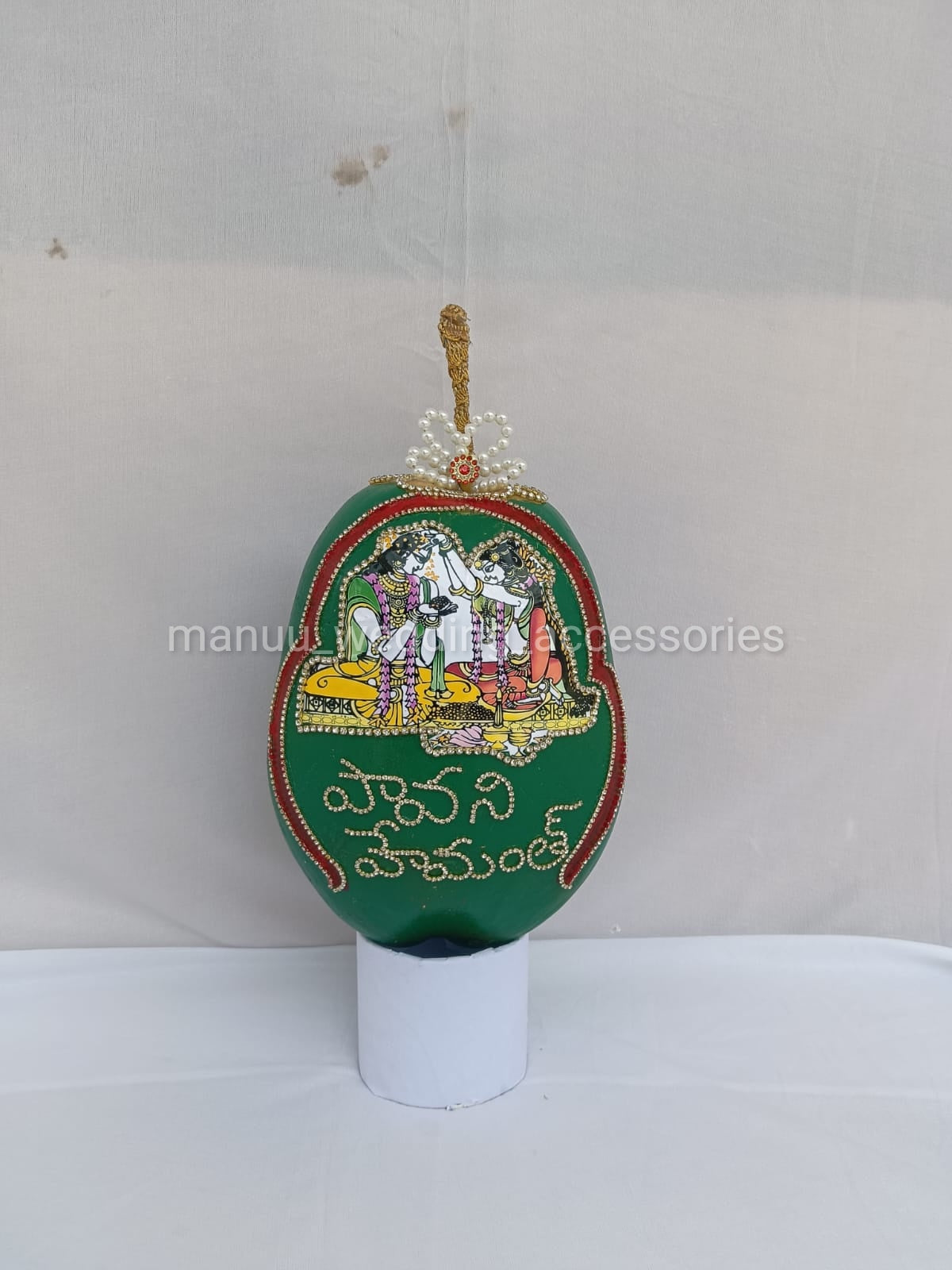 Fresh Kobbari Bondam - seetha Ramula kalyanam with Bride & Groom names