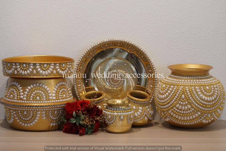 Complete Wedding Set - White and Gold Design