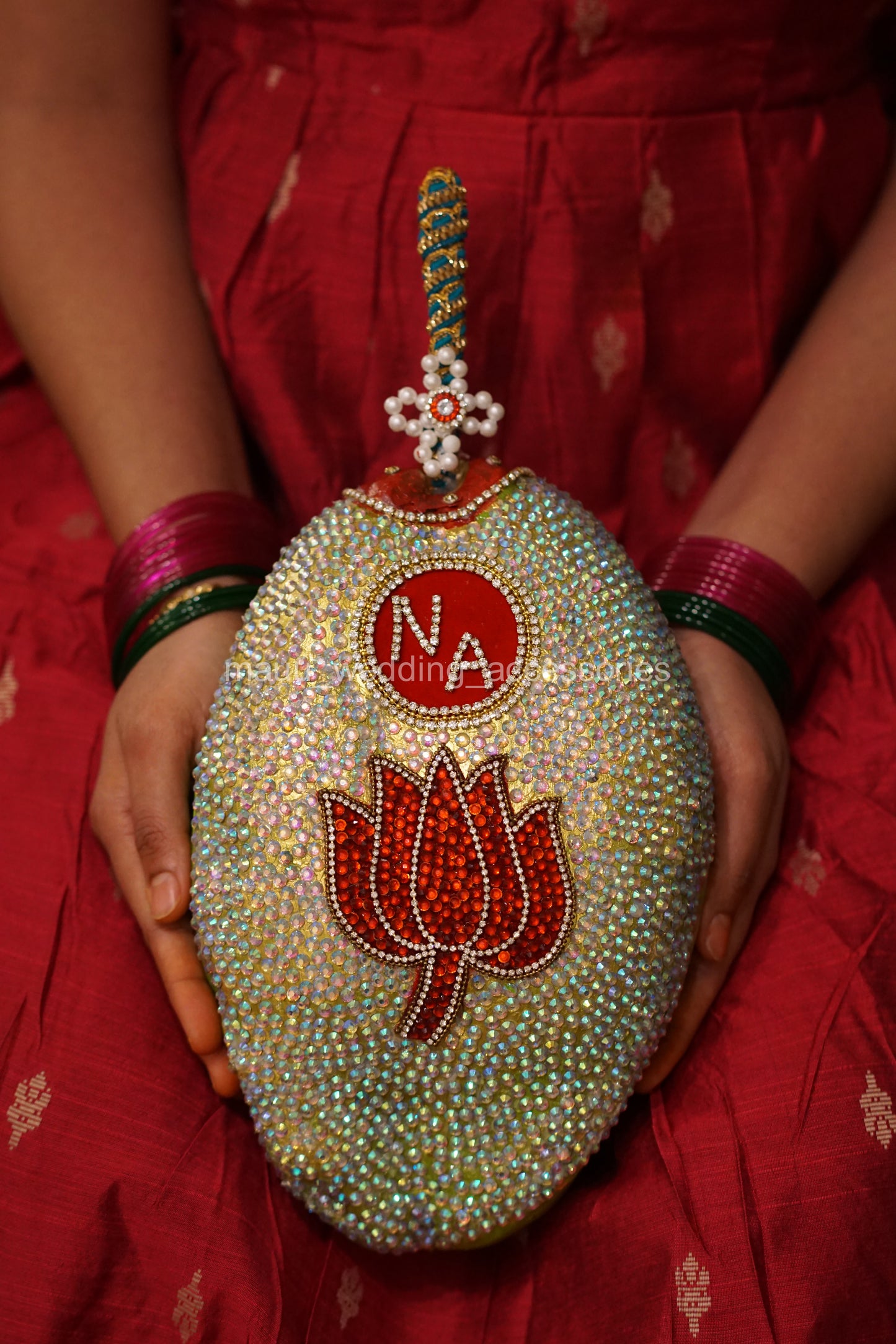 Fresh Kobbari Bondam - Lotus & Names - Full Design