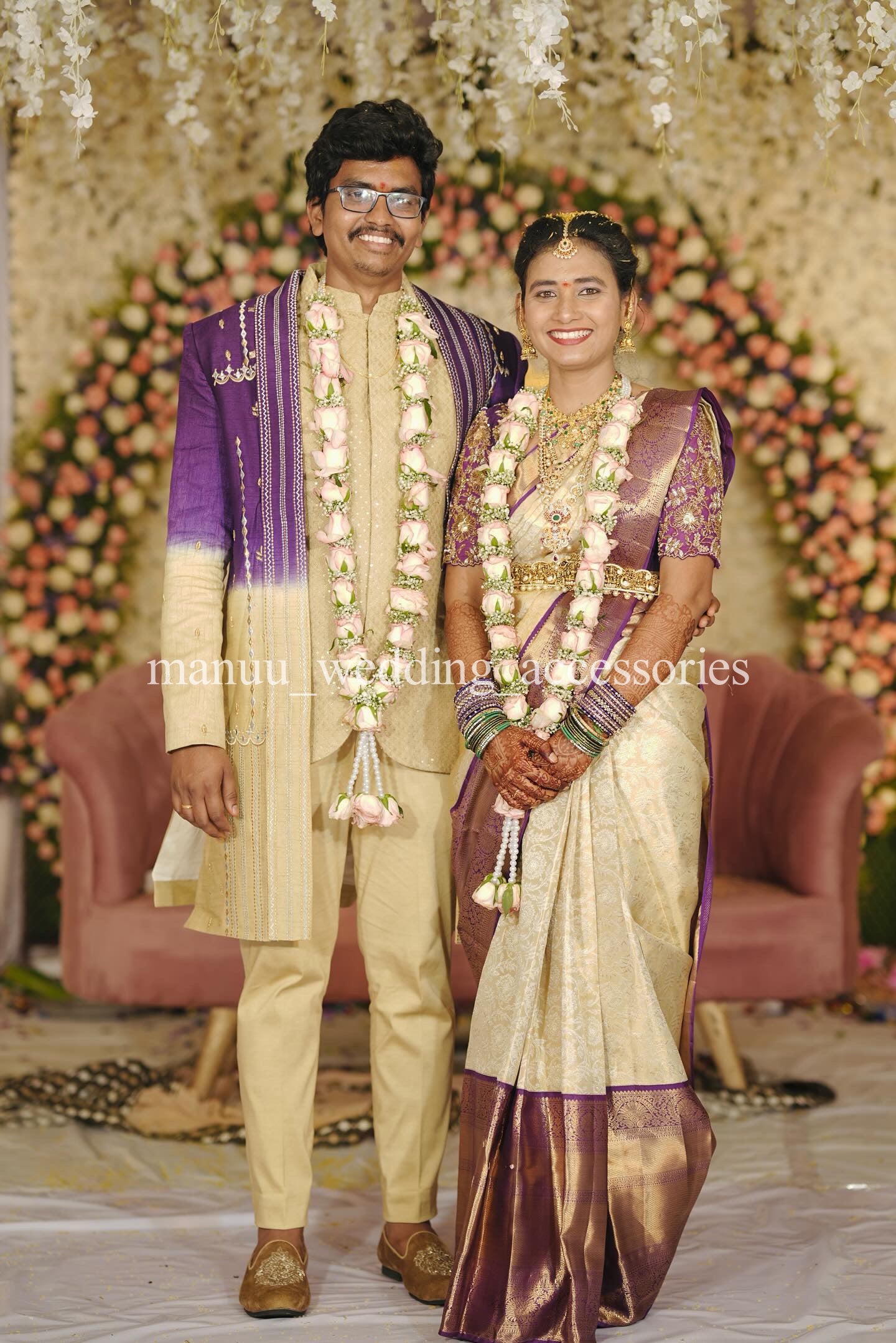తాజా పూల దండలు – గులాబీలు &amp; శిశువు శ్వాస - అనుకూలీకరణ అందుబాటులో ఉంది 