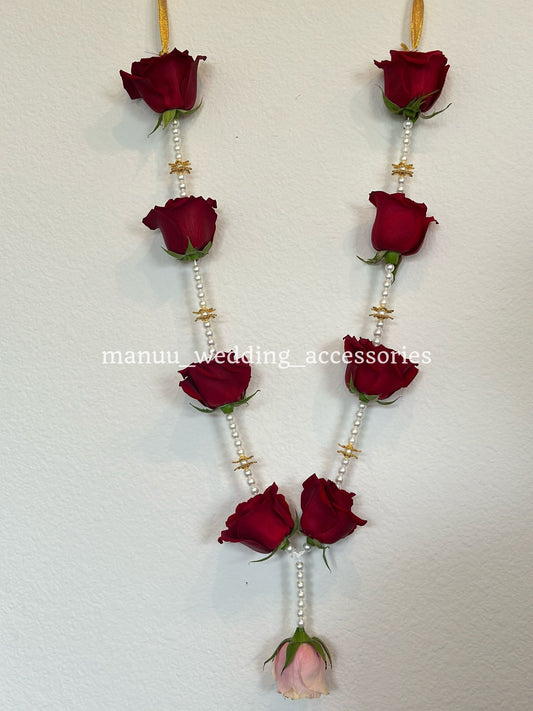 Fresh Flower Garlands – Rose and beats - Customization Available
