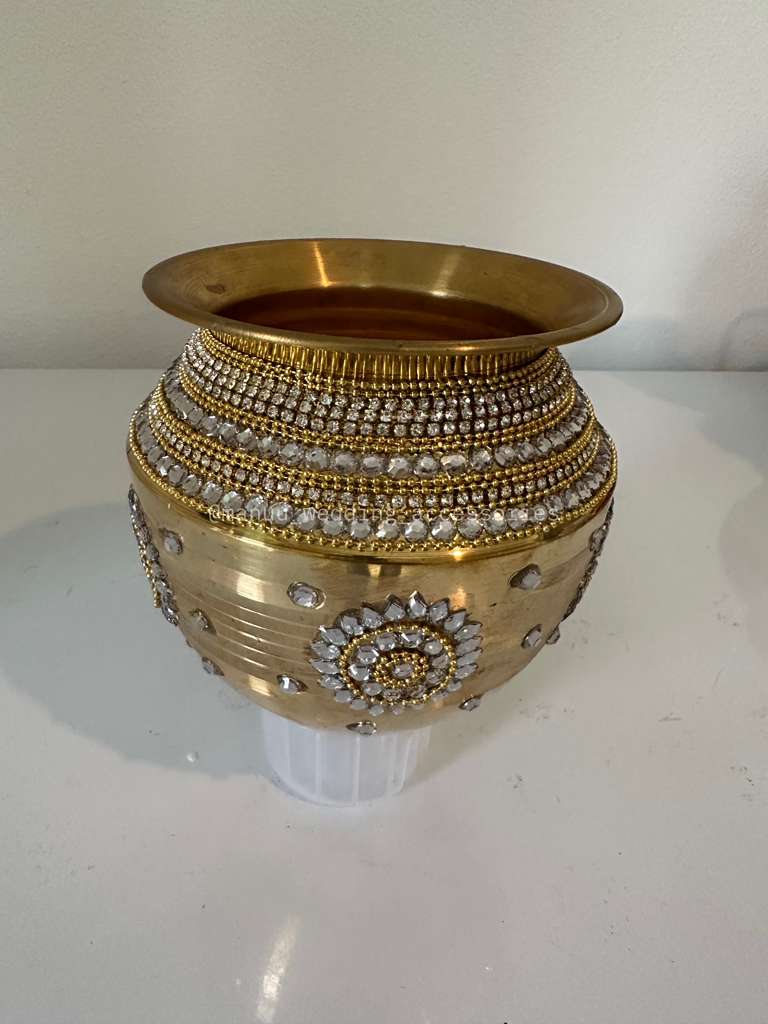 Kanyadanam Set - Chembu & Tambalam - Flower - Silver and Gold