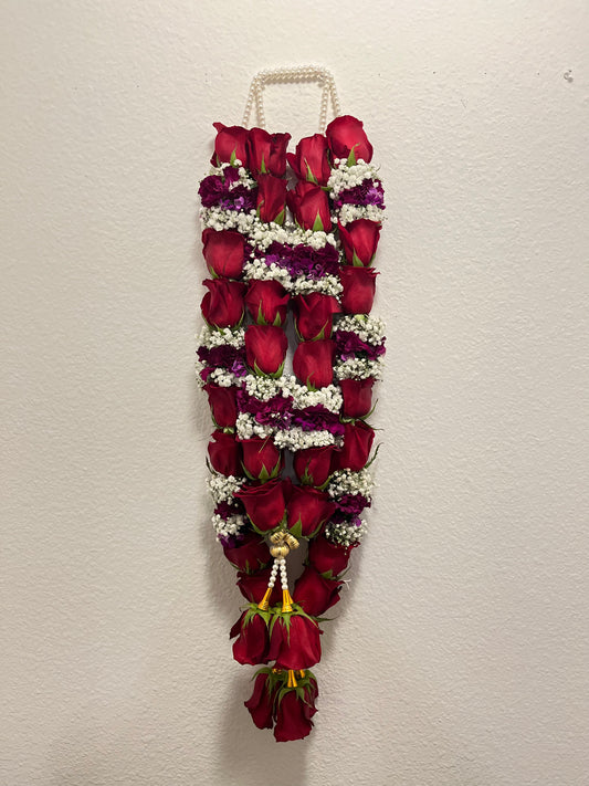 Fresh Flower Garlands – Roses & Baby's Breath - Customization Available