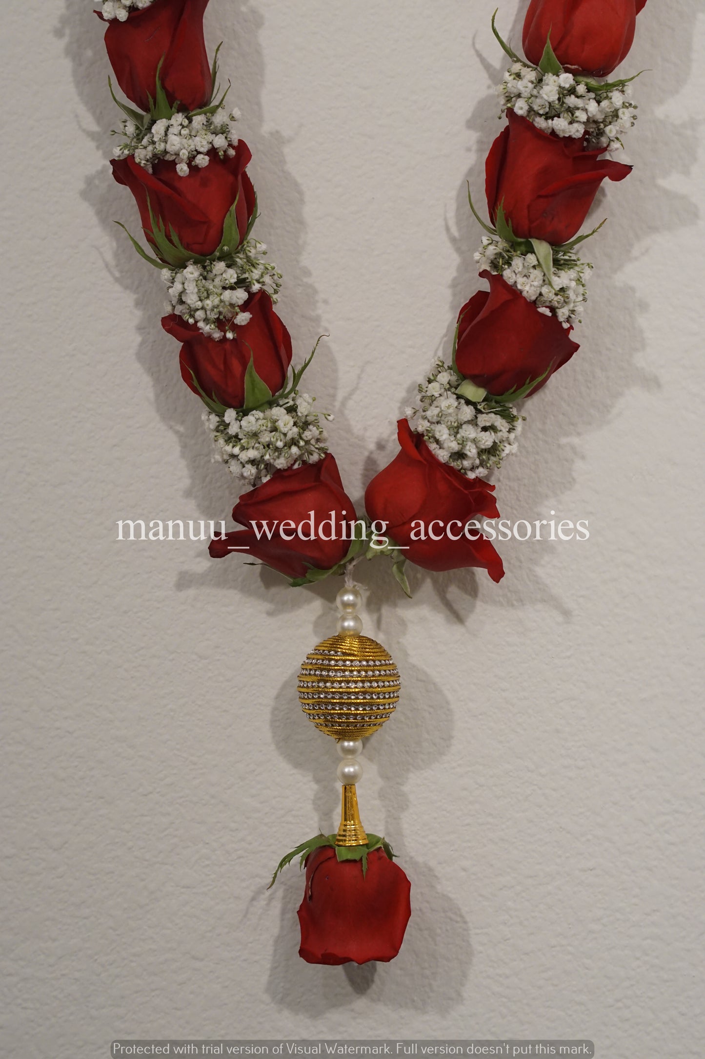 Fresh Flower Garlands – Roses & Baby's Breath - Customization Available