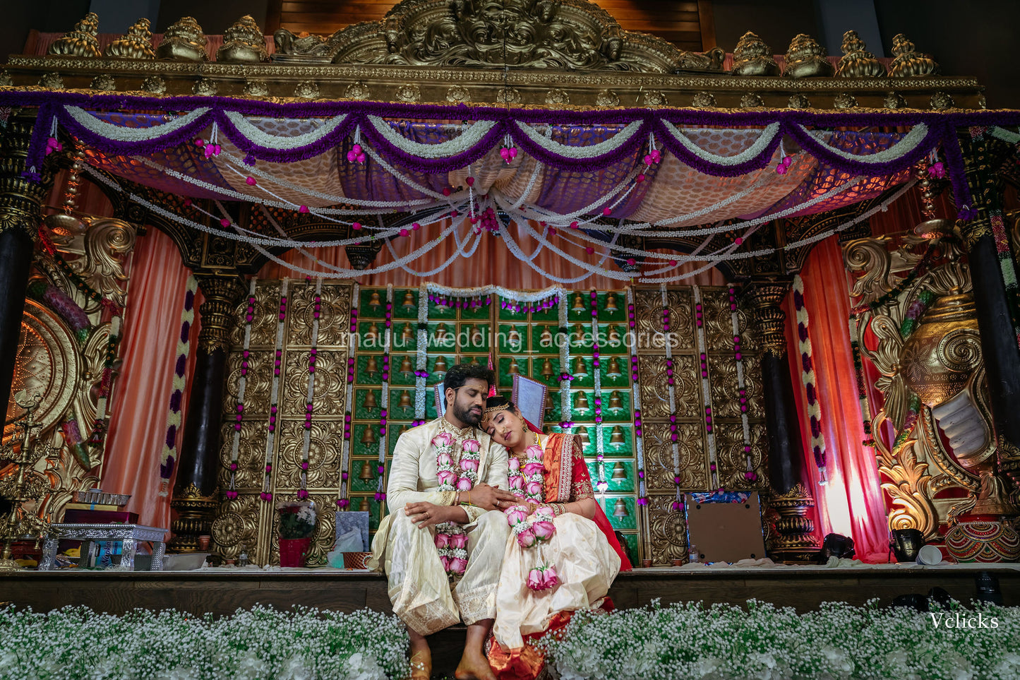 తాజా పూల దండలు – గులాబీలు &amp; శిశువు శ్వాస - అనుకూలీకరణ అందుబాటులో ఉంది 