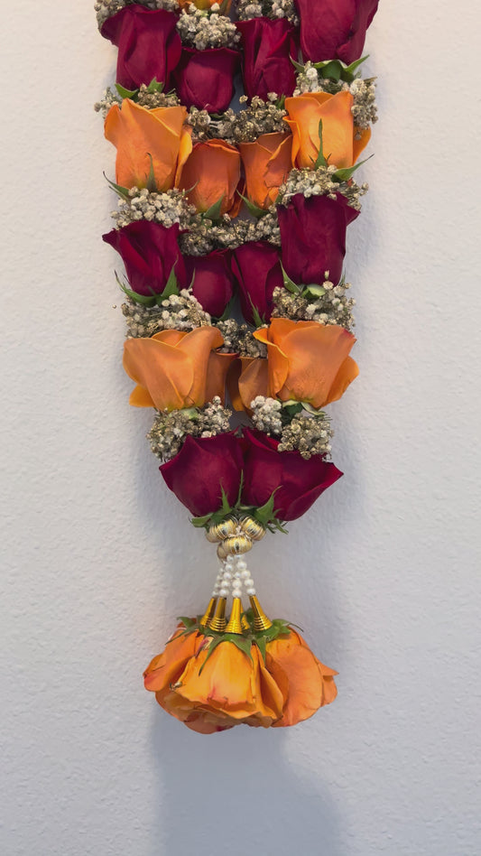 Fresh Flower Garlands – Rose & Babys Breaths - Customization Available