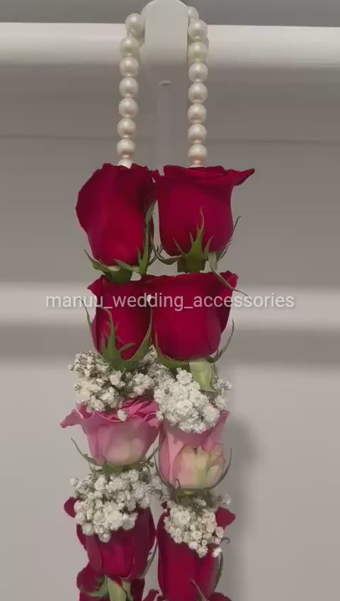 Fresh Flower Garlands – Roses & Baby's Breath - Customization Available